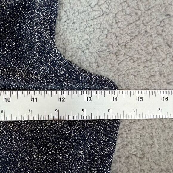 FREE PEOPLE WOMENS DRESS MAXI BLUE WITH SILVER GLITTER SIZE S P - Picture 5 of 10